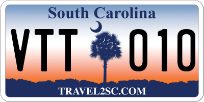 SC license plate VTT010