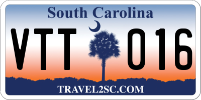 SC license plate VTT016