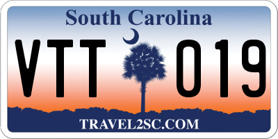 SC license plate VTT019