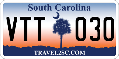 SC license plate VTT030