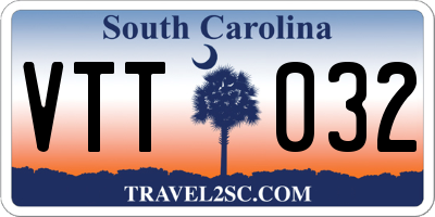 SC license plate VTT032