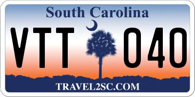 SC license plate VTT040