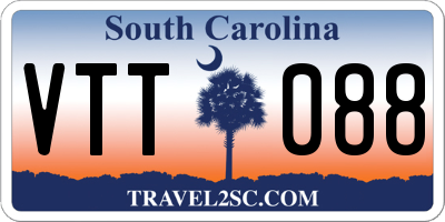 SC license plate VTT088