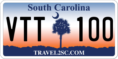 SC license plate VTT100
