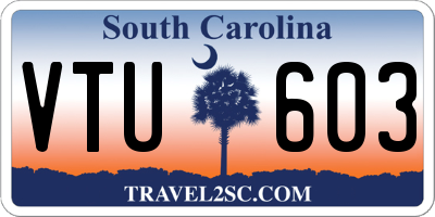 SC license plate VTU603