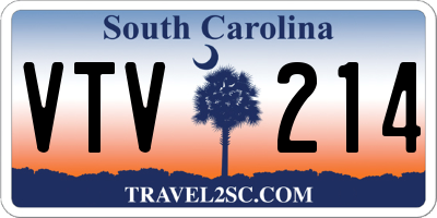 SC license plate VTV214