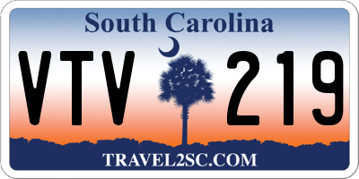 SC license plate VTV219