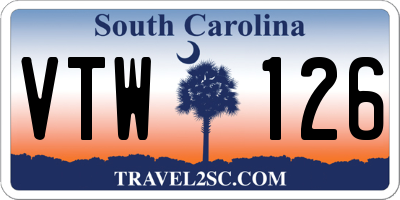 SC license plate VTW126