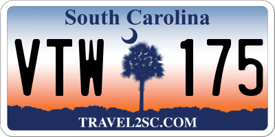 SC license plate VTW175