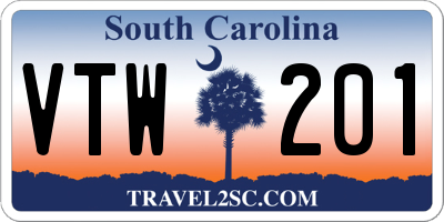 SC license plate VTW201