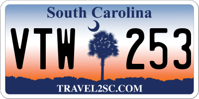 SC license plate VTW253