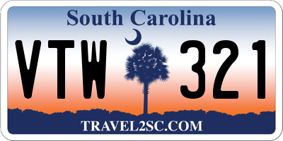 SC license plate VTW321