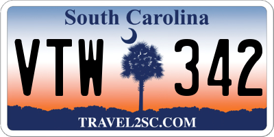SC license plate VTW342