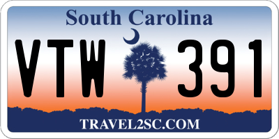 SC license plate VTW391