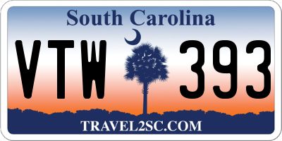 SC license plate VTW393