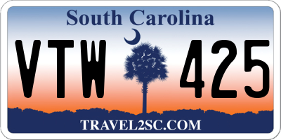 SC license plate VTW425