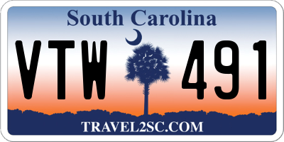 SC license plate VTW491