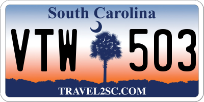 SC license plate VTW503