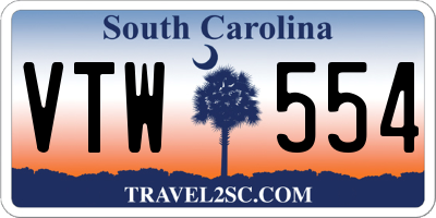 SC license plate VTW554