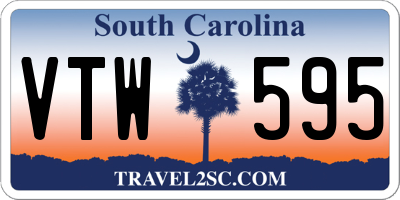 SC license plate VTW595
