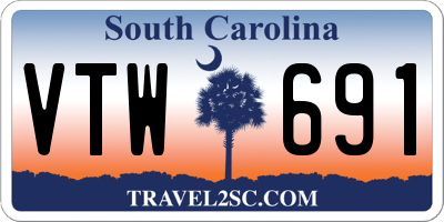 SC license plate VTW691