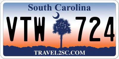 SC license plate VTW724