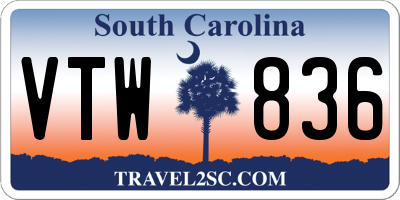 SC license plate VTW836