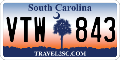 SC license plate VTW843