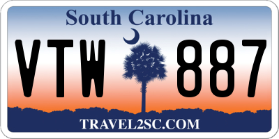 SC license plate VTW887