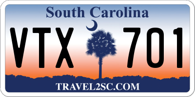 SC license plate VTX701