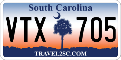 SC license plate VTX705