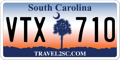 SC license plate VTX710