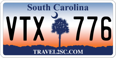SC license plate VTX776