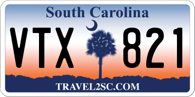 SC license plate VTX821