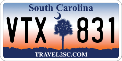 SC license plate VTX831