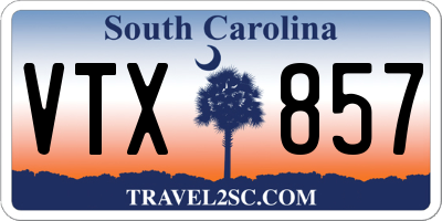 SC license plate VTX857