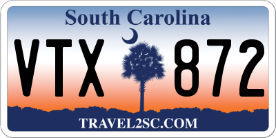 SC license plate VTX872