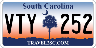 SC license plate VTY252