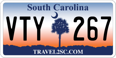 SC license plate VTY267