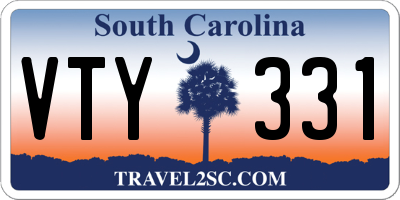 SC license plate VTY331