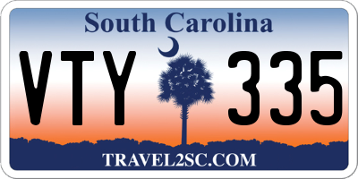 SC license plate VTY335