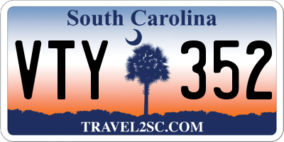 SC license plate VTY352