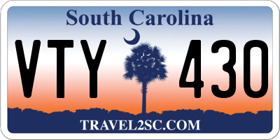 SC license plate VTY430