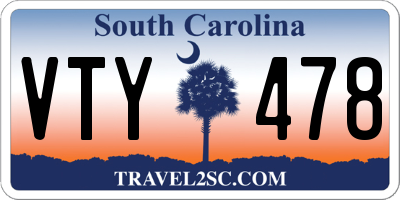 SC license plate VTY478