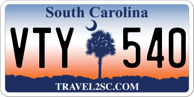 SC license plate VTY540