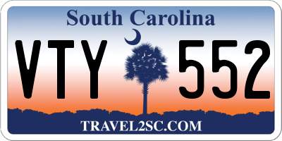 SC license plate VTY552