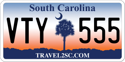 SC license plate VTY555