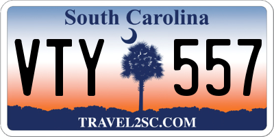 SC license plate VTY557