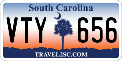 SC license plate VTY656