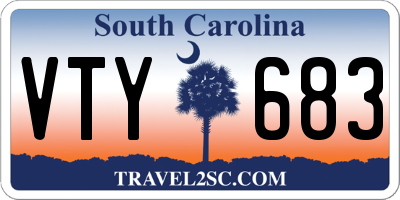 SC license plate VTY683